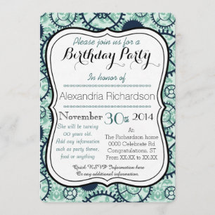 Invitation Costume de montre à vapeur et fête d'anniversaire