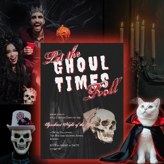 Invitation Costume de squelette de Halloween fantomatique Fêt