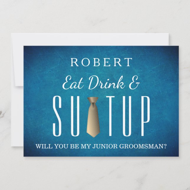 Invitation Costume de tableau noir Serez-vous mon groomsman ? (Devant)