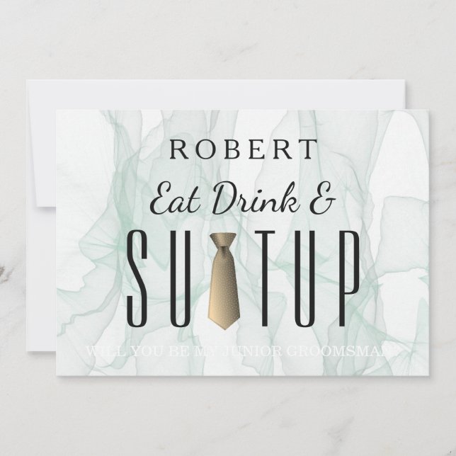 Invitation Costume de tableau noir Serez-vous mon groomsman ? (Devant)