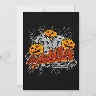 Invitation Costume d'Halloween Citrouille Rockabilly Rock