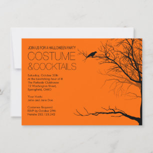 Invitation Costume d'Halloween et cocktails
