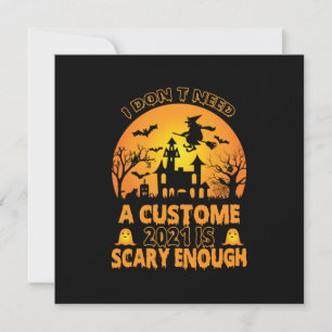 Invitation Costume d'Halloween Je n'ai pas besoin d'un cost