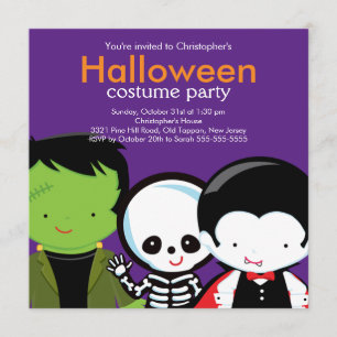 Invitation Costume d'Halloween Monstres