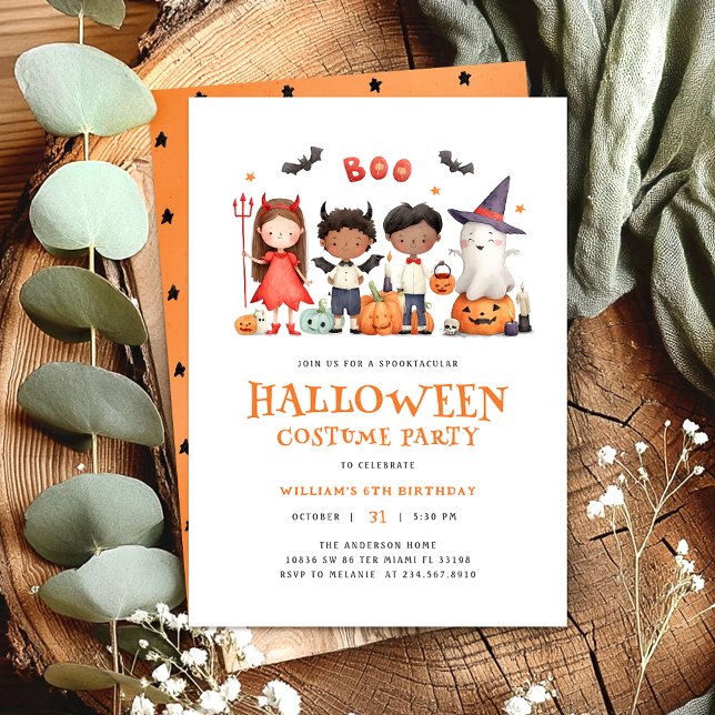 Invitation Costume d'Halloween pour enfants fête d'anniversai (Créateur téléchargé)