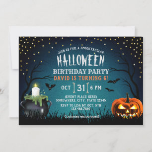 Invitation Costume d'Halloween Spooktacular fête d'anniversai
