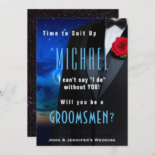 Invitation Costume d'invitation Groomsman Tuxedo