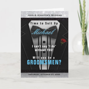 Invitation Costume d'invitation Groomsman Tuxedo