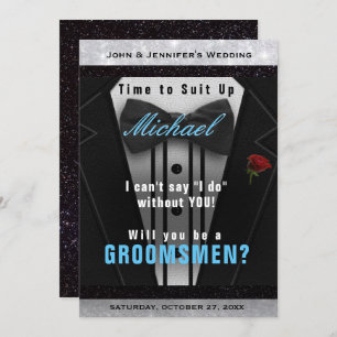 Invitation Costume d'invitation Groomsman Tuxedo