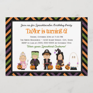Invitation Costume enfant Halloween Anniversaire Fête Invitat