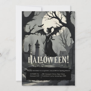 Invitation Costume et cocktail Gothique éffrayant pour adulte