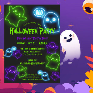 Invitation Costume Ghosts mignonne Halloween Party