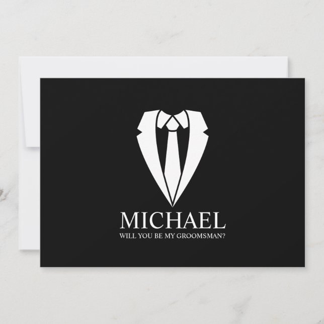 Invitation Costume Mariage noir - Proposition de fabricant de (Devant)