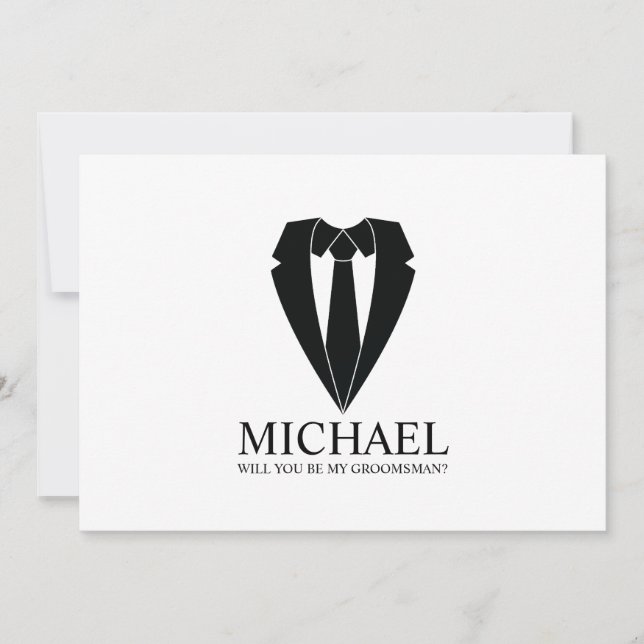 Invitation Costume Mariage noir - Proposition de fabricant de (Devant)