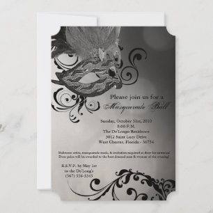 Invitation Costume Mascarade Argent Mascarade Masque Masque P