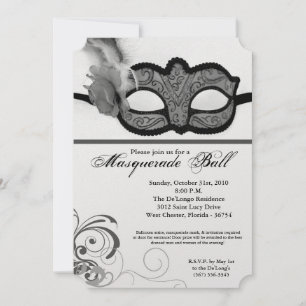 Invitation Costume Mascarade Argent Mascarade Masque Masque P