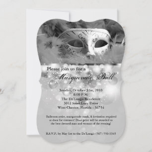 Invitation Costume Mascarade Argent Mascarade Masque Masque P