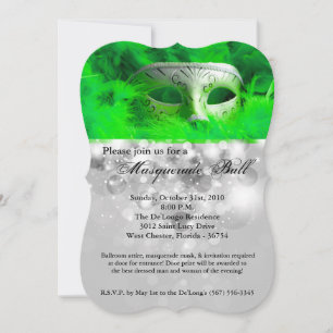 Invitation Costume Mascarade de boule de chaux Mascarade Hall
