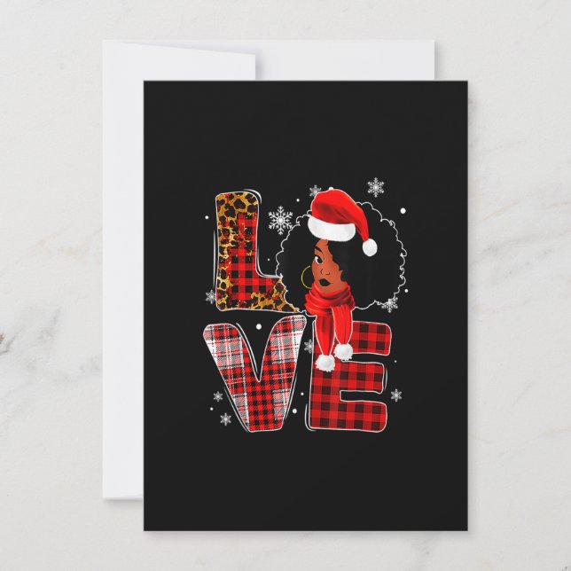 Invitation Costume noir africain américain Noël Père Noël Mel (Devant)