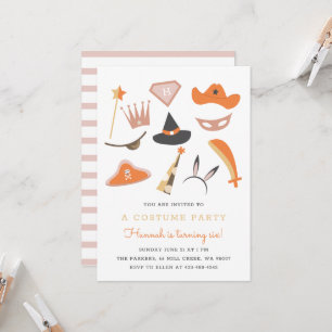 Invitation Costume Party Anniversaire de enfant fête Hallowee