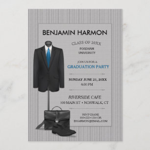Invitation Costume rayé pour hommes Masculin Affaires Remise 