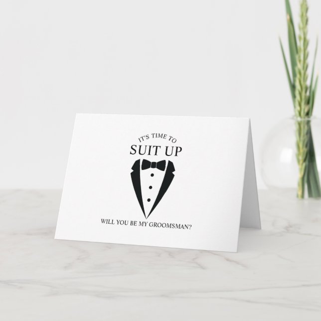 Invitation Costume Tuxedo Noir - Proposition de fabricant (Devant)