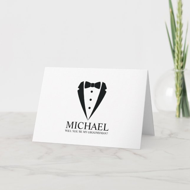 Invitation Costume Tuxedo Noir - Proposition de fabricant (Devant)