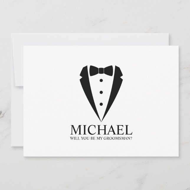 Invitation Costume Tuxedo Noir - Proposition de fabricant (Devant)