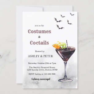 Invitation Costumes & Cocktail Peau adulte Halloween Party