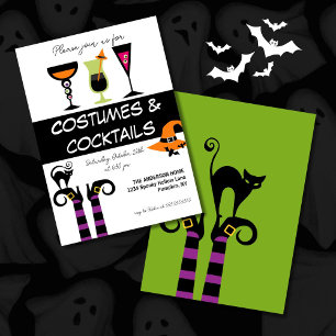 Invitation Costumes & Cocktails Fête d'Halloween