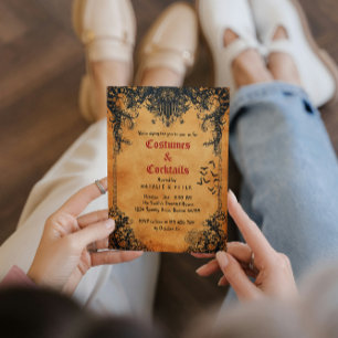 Invitation Costumes & Cocktails Fête Halloween en