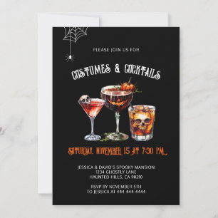 Invitation Costumes & Cocktails Soirée Halloween