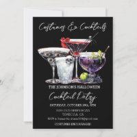 Costumes & Cocktails Soirée Halloween Aquarelle
