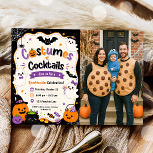 Invitation Costumes Colorés Et Cocktails Photo Halloween
