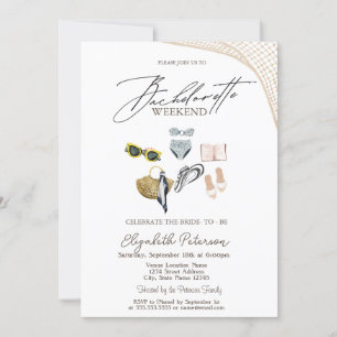Invitation Costumes de bain Tropical Beach Bachelorette Party