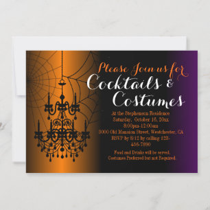 Invitation Costumes de Cocktail de Lustre pour Soirée d'Hallo