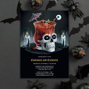 Invitation Costumes et cocktails de crâne Bloody Mary Hallowe
