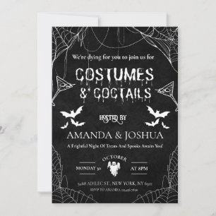 Invitation Costumes et cocktails d'Halloween adultes