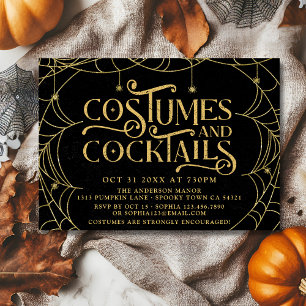 Invitation Costumes et cocktails éffrayants Halloween adulte