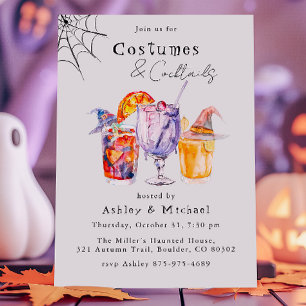 Invitation Costumes et cocktails Fête d'Halloween