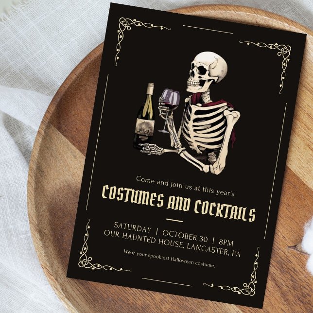 Invitation Costumes et cocktails Fête d'Halloween pour adulte (Créateur téléchargé)