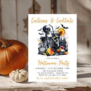 Invitation Costumes et cocktails Fête d'Halloween pour adulte