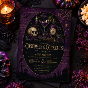 Invitation Costumes et cocktails Halloween Soirée gothique ad