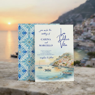 Invitation Côte amalfitaine Amore   La Dolce Vita Mariage au 