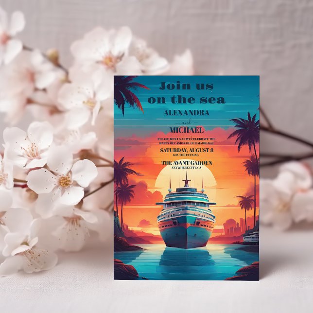 Invitation Côte balnéaire des Caraïbes pittoresque tropique m (Créateur téléchargé)