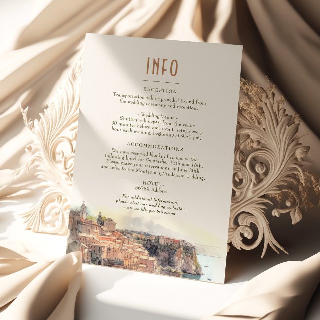 Invitation Côte d'Azur France Destination Insérer INFO Détail (Créateur téléchargé)