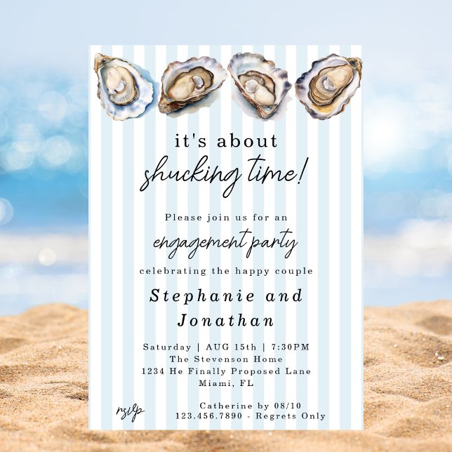 Invitation Côté Plage C'est l'heure de la fête de début de la (Créateur téléchargé)