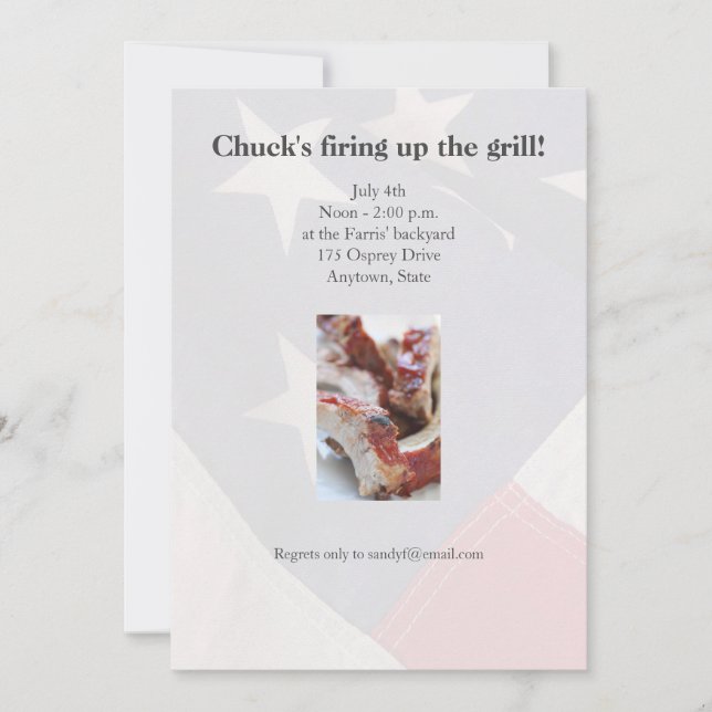 Invitation côtes barbecues fermées (Devant)