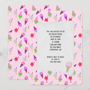 Invitation Côtes du Parti social de la crème glacée