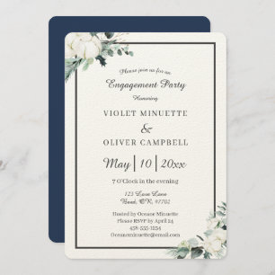 Invitation Coton d'Eucalyptus   Felt Ecru v2 Engagement Party
